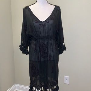 black swim coverup